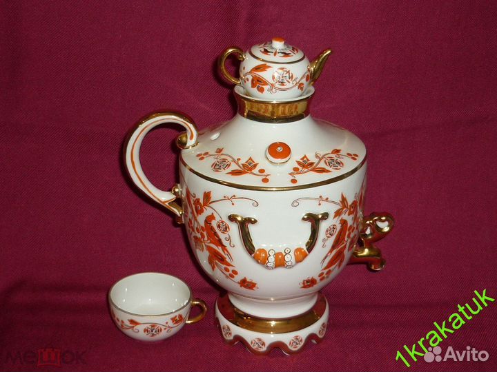 Штоф веселый самовар с чашкой. лфз криммер