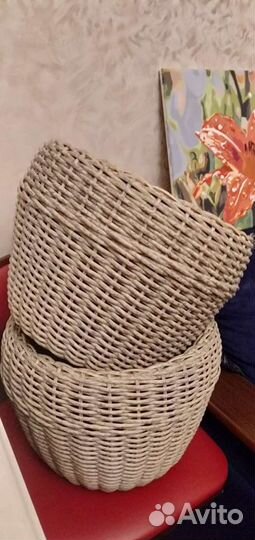 Кашпо корзины из полиротанна