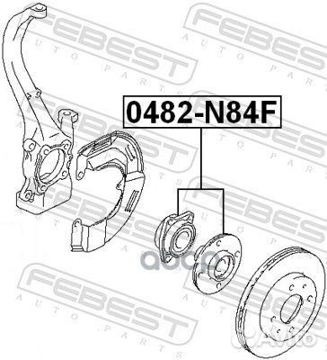 Ступица передняя (mitsubishi galant EA 1996-200