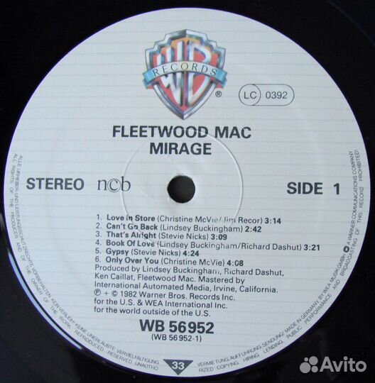 Fleetwood MAC - mirage / 1982 scandinavia shrink