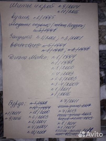 Журналы по шитью с выкройками