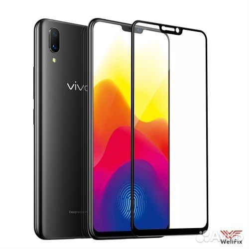 Защитное 3D стекло для Vivo X21 черное