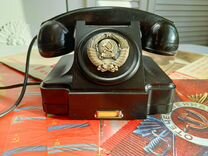 Карболитовый телефон с гербом СССР тан -60 мп