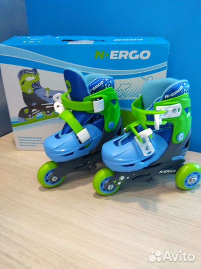 Роликовые коньки 2 в 1 N.Ergo р 26-29