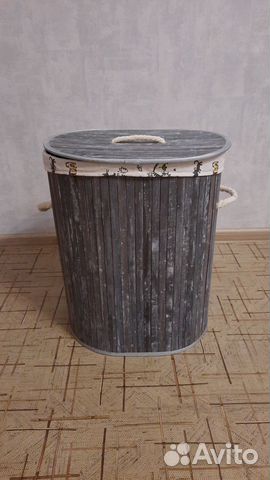 Корзина для белья Бамбуковая овальная