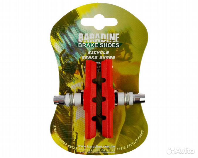 Колодки тормозные Baradine 947V, мтв, 70мм, красны