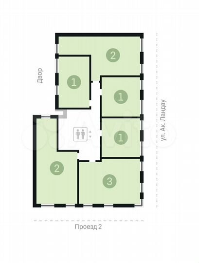 2-к. квартира, 78,3 м², 3/9 эт.