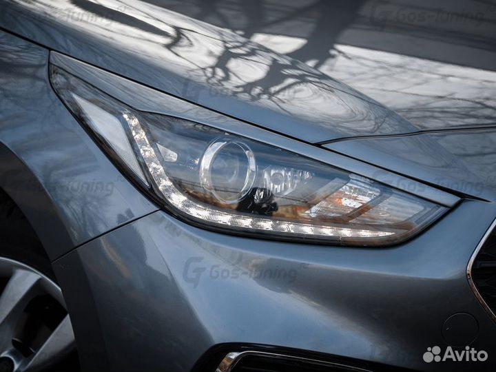 Накладки на фары Реснички на Hyundai Solaris 2 V1