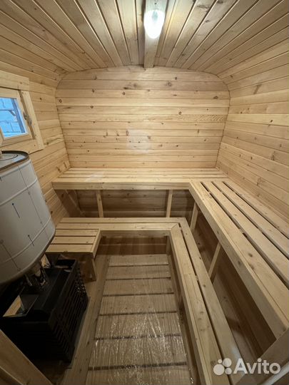 Баня бочка квадро 6 метров