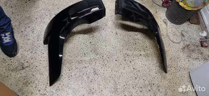 Накладки переднего бампера mitsubishi pajero 4