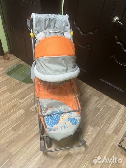 Коляска санки Ника 7 6, ежик