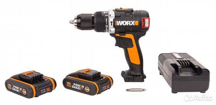 Дрель-шуруповерт ударная аккумуляторная worx WX373