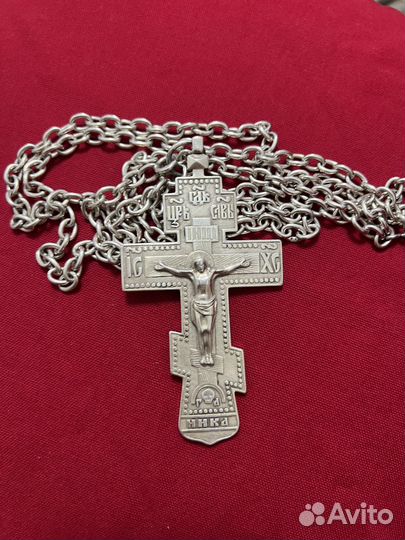 Крест наперсный серебро 84 пробы