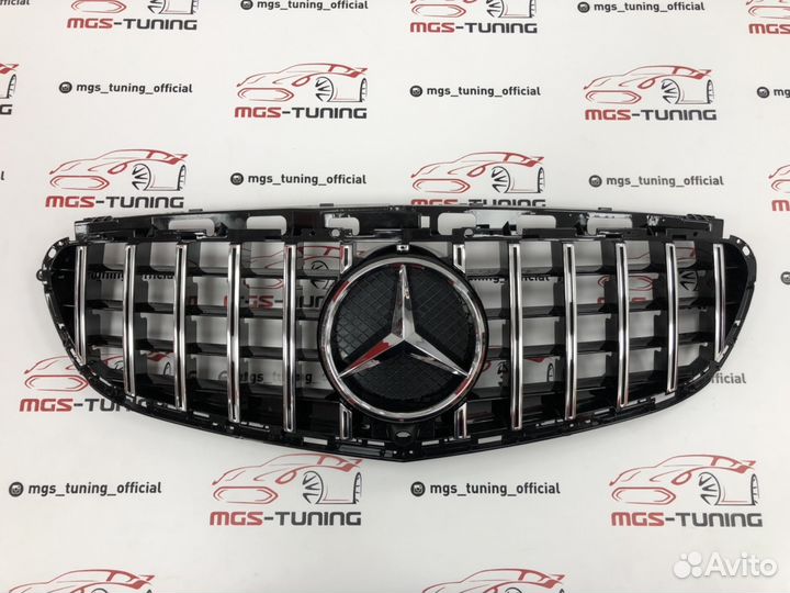 Решетка на Mercedes e-class w212 рест. GT AMG п/к