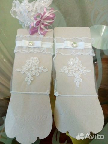 Перчатки свадебные новые