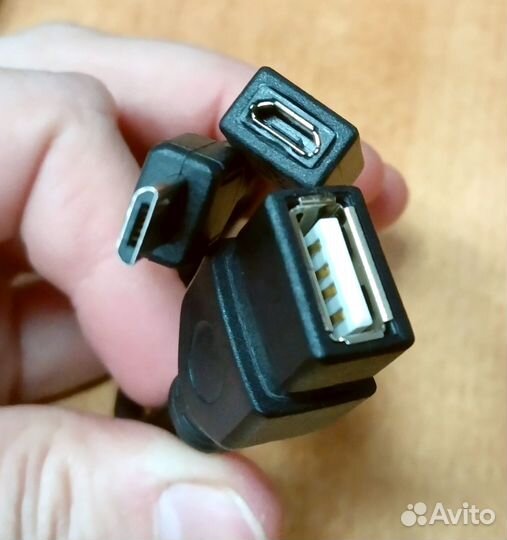 Кабель USB OTG AF + Micro BF to Micro BM cable, 15