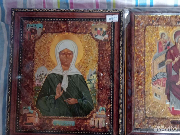 Икона освященная в янтаря