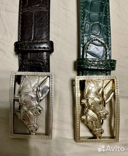 Ремни Croco Cast.d'Oro на пряжк.R.L. 925 и Bruno'C