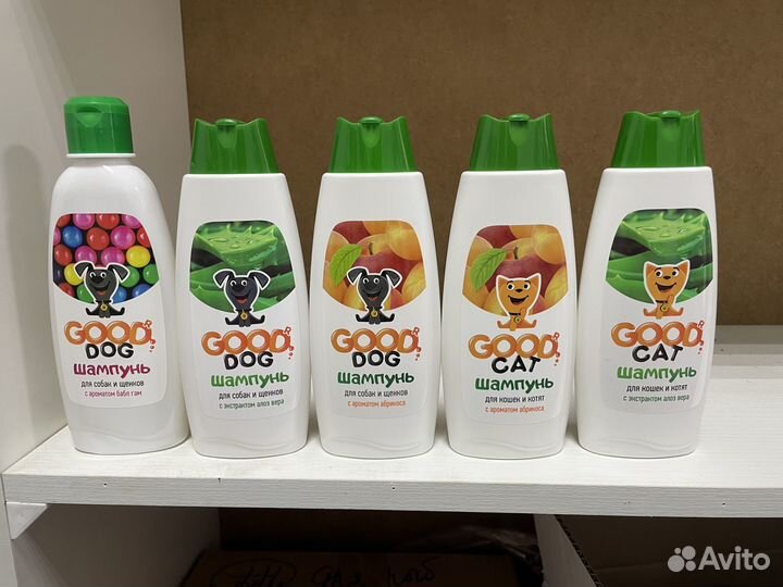Шампуни для кошек и собак разные