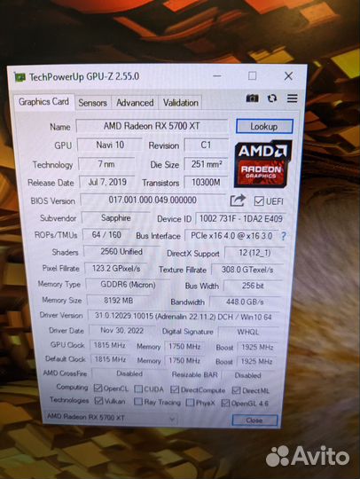 Видеокарта Sapphire Nitro+ Radeon RX 5700 XT 8GB g