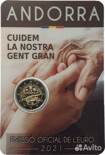 Памятные монеты 2 евро Андорра 2021, bunc