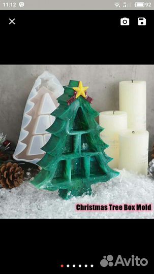 Силиконовый молд, силиконовая форма Елка