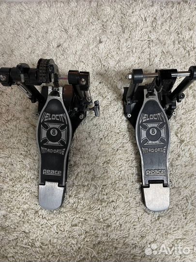 Двойная педаль для бас барабана Peace