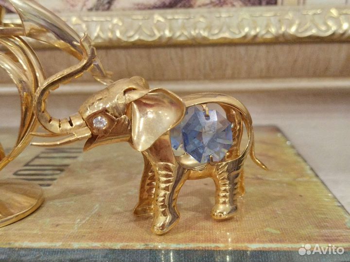 Фигурка металлическая с кристаллом swarovski ангел