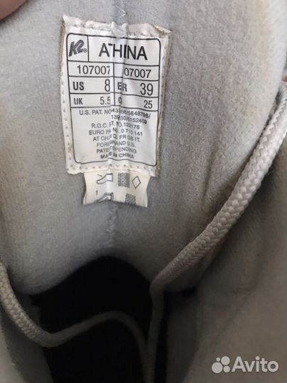 Ролики 39 размер женские Athena K2
