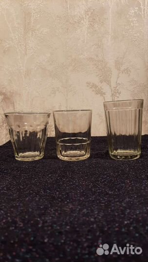 Стаканы граненые, стекло, советские