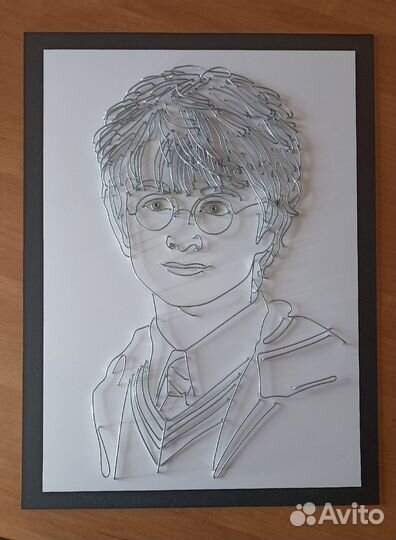 Портрет на заказ из метал. проволоки Ручная работа