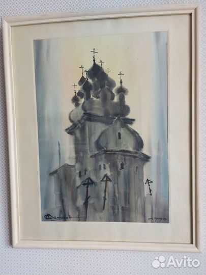 Картина акварель пейзаж