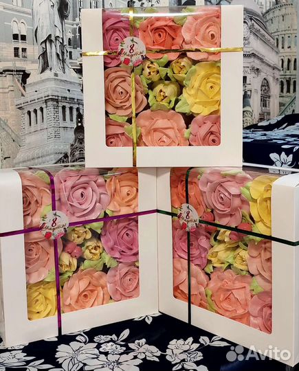 Зефир в коробке/Букеты из зефира