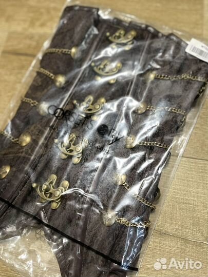 Корсет стимпанк коричневый