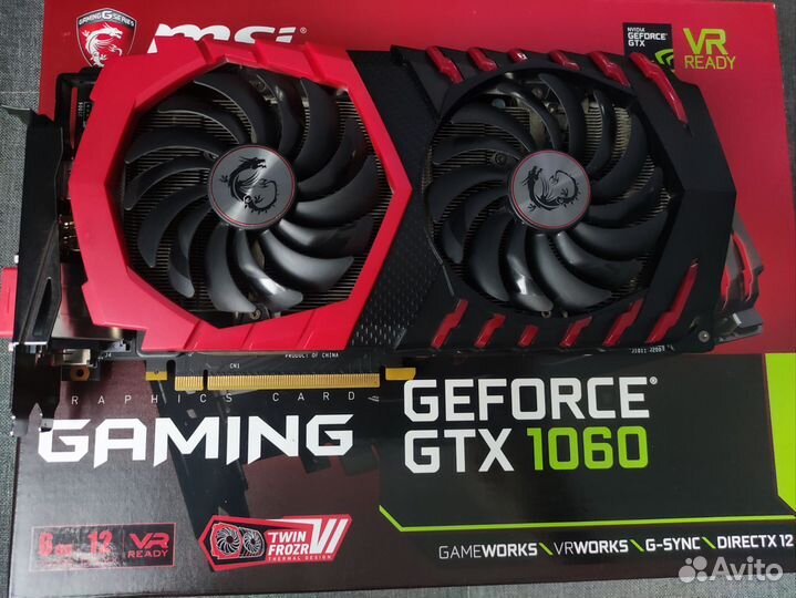 Видеокарта MSI gtx 1060 6gb