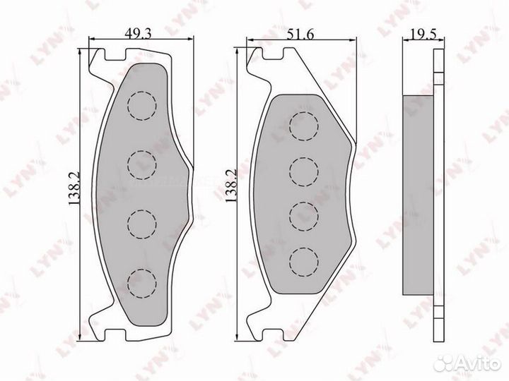 Lynxauto BD-8004 Колодки тормозные дисковые перед