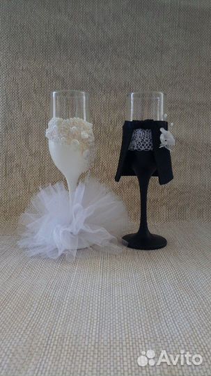 Свадебные бокалы для молодоженов