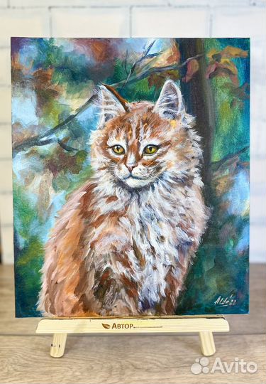 Картина кот Картина с животными Котенок Портрет