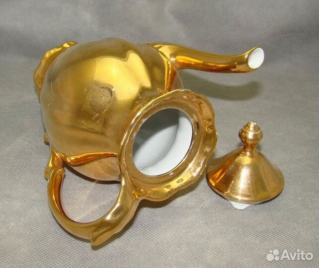 Кофейник, позолота