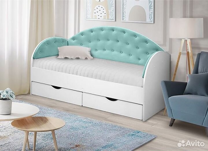 Кроватка мягк спинка разные цвета для малыша