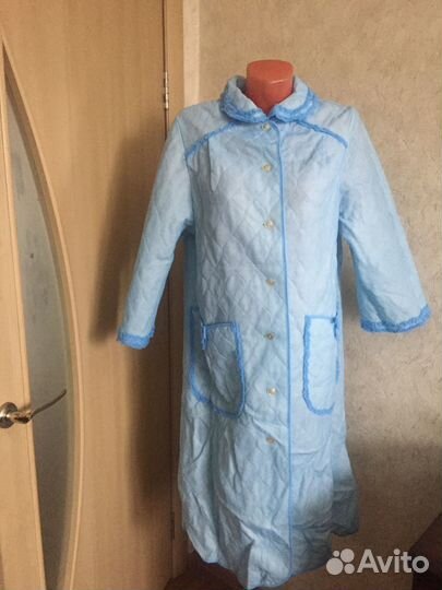 Стеганый халат голубой СССР