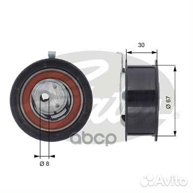 Ролик натяжителя 7784-21062 T43069 Gates