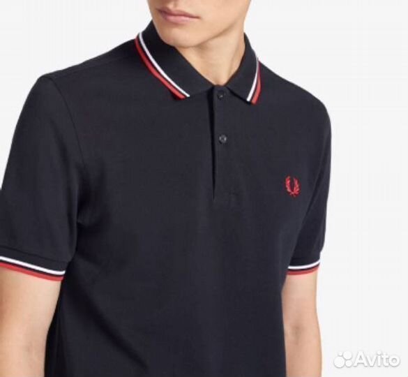 Мужское поло Fred Perry red type 2 Черное