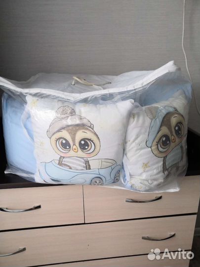 Бортики подушечки в кроватку