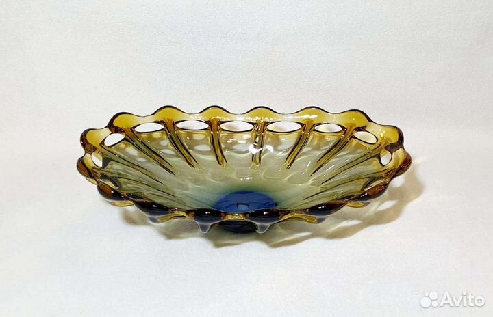 Ваза фруктовница. Чехословакия Богемия