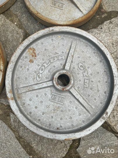 Vintage Golds Gym блины для штанги
