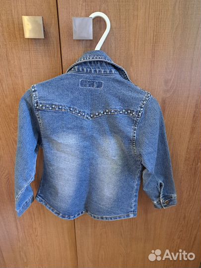 Джинсовая куртка рубашка для девочки