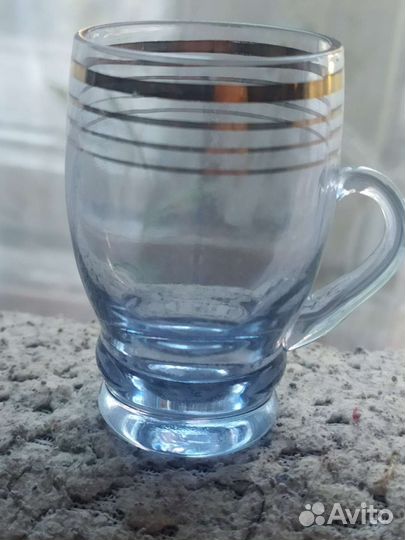 Набор стопочек.Синие стекло.ссср