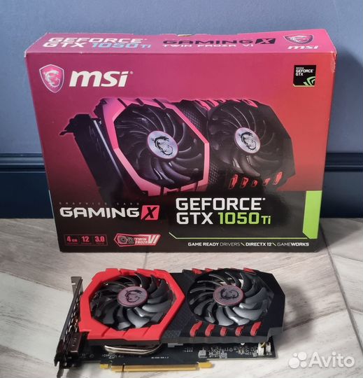 Видеокарта gtx 1050 ti 4gb msi