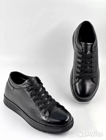 Полуботинки из натуральной кожи и меха зимние